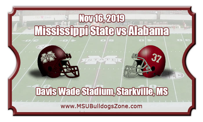 Mississippi State Bulldogs Vs Alabama Crimson Tide Football